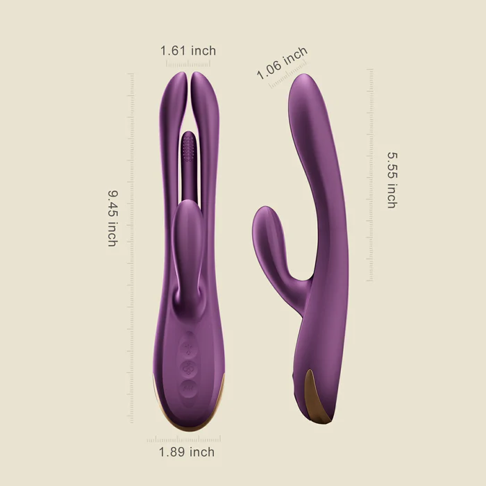 TERRI APP-controlled Kinky Finger Tapping Rabbit Vibrator 